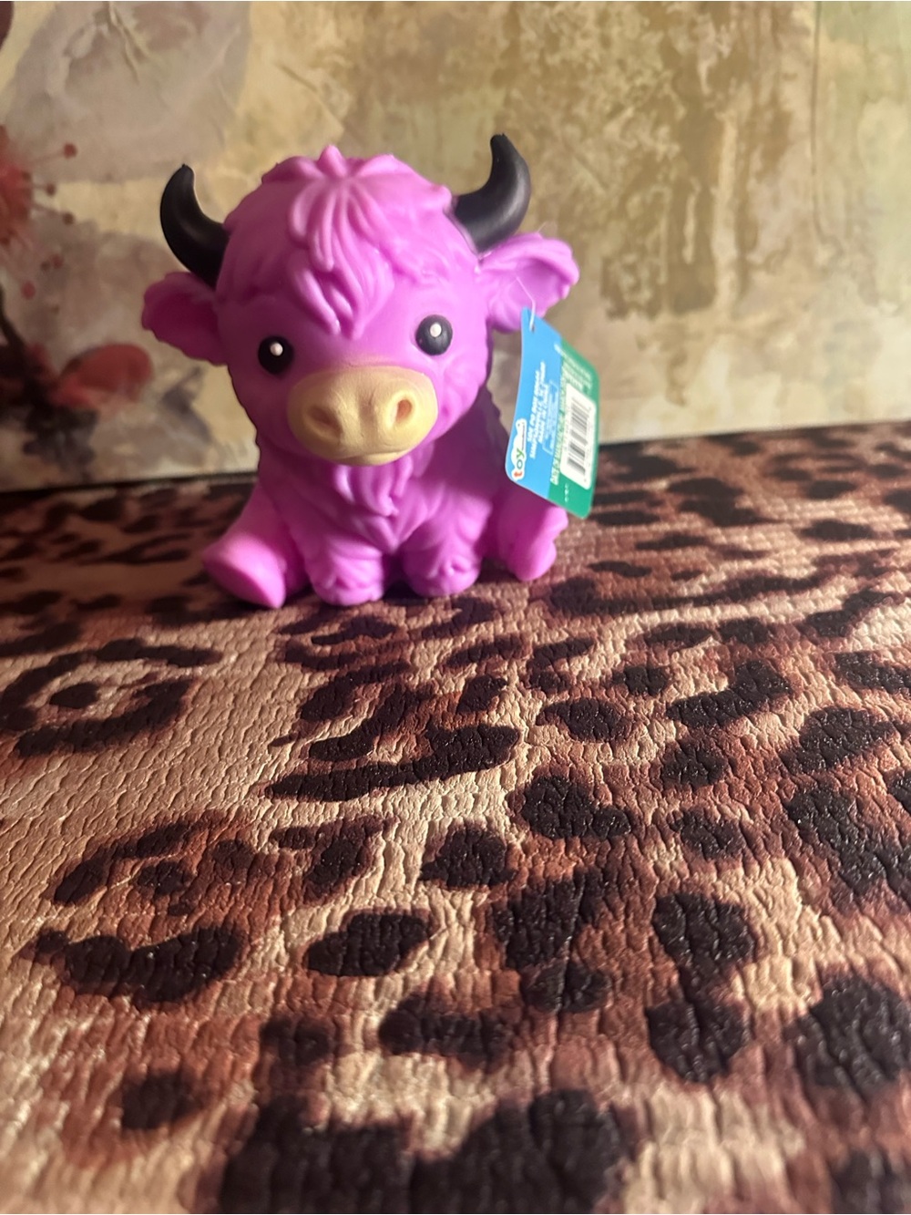 Squeezy Purple Highland Cow Toy